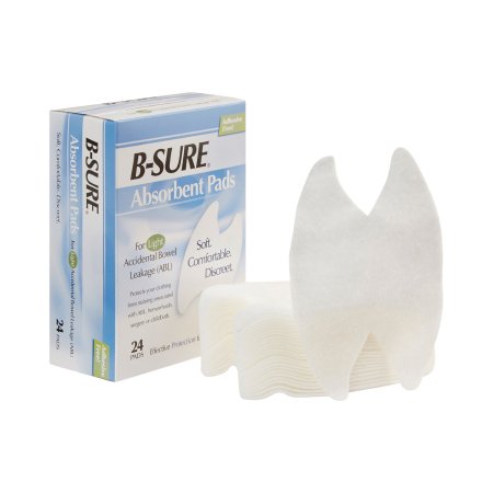 Birchwood Laboratories Incontinence Liner B-Sure® Heavy Absorbency Texel Fiber Core One Size Fits Most - Box of 24 - 14-7031-224-BX