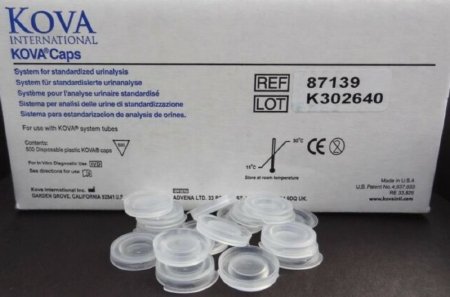 Alltrista Plastics LLC Kova® Urinalysis Cap Plastic Snap Cap Natural For KOVA® Super 87137 and Economy 87137E Urinalysis Tubes NonSterile - Box of 500 - 87139-BX