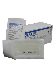 Gentell Skin Closure Strip Shur Strip® 1/4 X 3 Inch Nonwoven Material Flexible Strip White - Case of 200 - DKC81118-CS