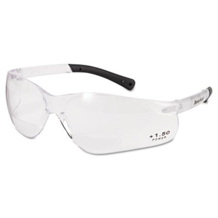 MCR™ Safety BearKat Magnifier Safety Glasses, Clear Frame, Clear Lens - Each - CRW-BKH15-EA