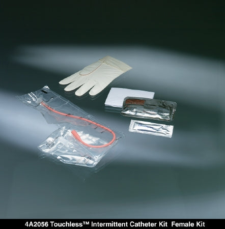 Bard Intermittent Catheter Tray Touchless® Female / Urethral 14 Fr. Without Balloon Red Rubber - Case of 50 - 4A2056-CS