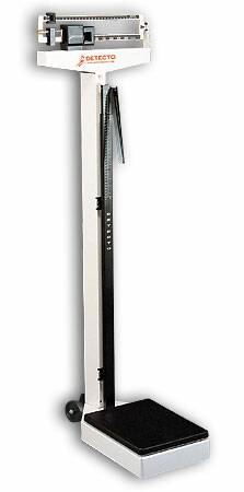 Detecto Scale Column Scale with Height Rod Detecto® Balance Beam Display 400 lbs. Capacity White Analog - Each - 438-EA