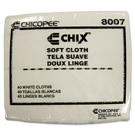 Chix® Soft Cloths, 13 x 15, White, 40/Pack, 30 Packs/Carton - CT/1 - CHI-8007-CT