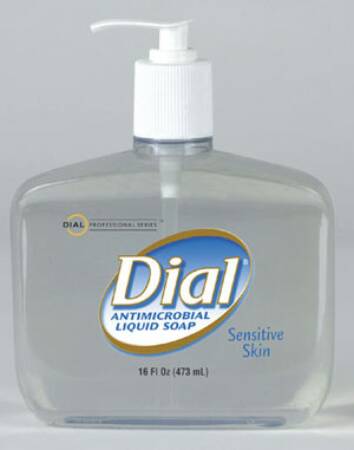 Lagasse Antimicrobial Soap Dial® Professional for Sensitive Skin Liquid 16 oz. Pump Bottle Fresh Scent - Each - DIA80784-EA