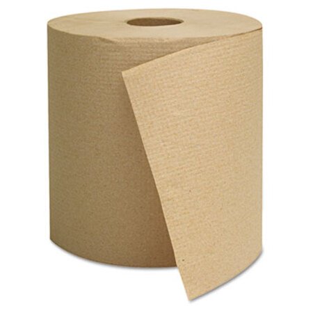 GEN Hardwound Towels, 1-Ply, 800 ft, Brown, 6 Rolls/Carton - CT/1 - GEN-1825-CT