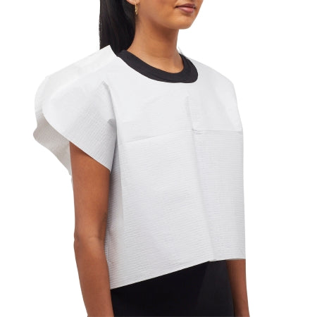 McKesson Exam Cape McKesson White Front / Back Opening Without Closure Unisex - Case of 100 - 18-856-CS