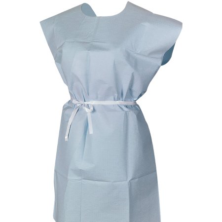McKesson Patient Exam Gown McKesson One Size Fits Most Blue Disposable - Case of 50 - 18-844-CS