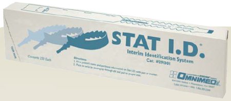 Omnimed Identification Wristband Stat I.D.® Write On Band Adhesive Closure Without Legend - Box of 250 - 291301-BX