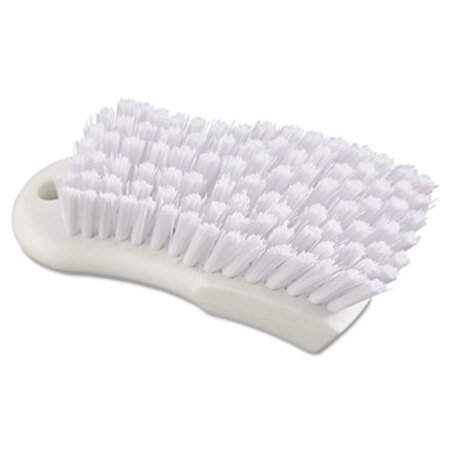 Boardwalk® Scrub Brush, White Polypropylene Bristles, 6" Brush, 6" Handle - Each - BWK-FSCBWH-EA