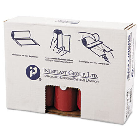 Inteplast Group Low-Density Commercial Can Liners, 45 gal, 1.3 mil, 40" x 46", Red, 100/Carton - CT/1 - IBS-SL4046R-CT