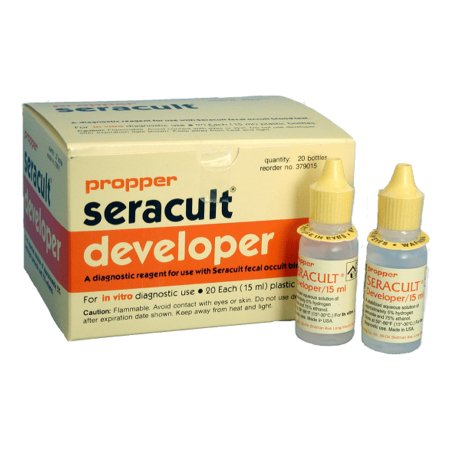 Propper Manufacturing Cancer Screening Test Kit Seracult® Colorectal Cancer Screening Fecal Occult Blood Test (FOBT) Stool Sample 100 Tests CLIA Waived - Box of 100 - 37100100-BX