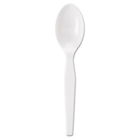 Dixie® Individually Wrapped Mediumweight Polystyrene Cutlery, Teaspoons, White, 1,000/Carton - CT/1 - DXE-TM23C7-CT
