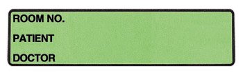 Carstens Pre-Printed Label Wide-Trak™ Chart Tab Green Paper Room No_Paitent_Doctor_ Black Patient Information 1-1/2 X 4 Inch - Roll of 1 - 1655-02-RL