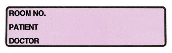 Carstens Pre-Printed Label Wide-Trak™ Chart Tab Lavender Paper Room No_Paitent_Doctor_ Black Patient Information 1-1/2 X 4 Inch - Roll of 1 - 1655-09-RL