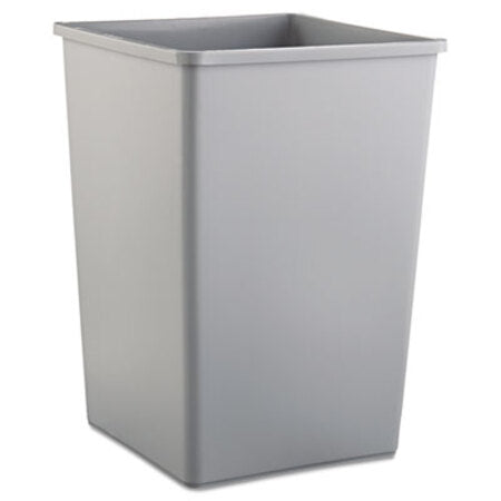 Rubbermaid® Commercial Untouchable Square Waste Receptacle, 35 gal, Plastic, Gray - Each - RCP-3958GRA-EA