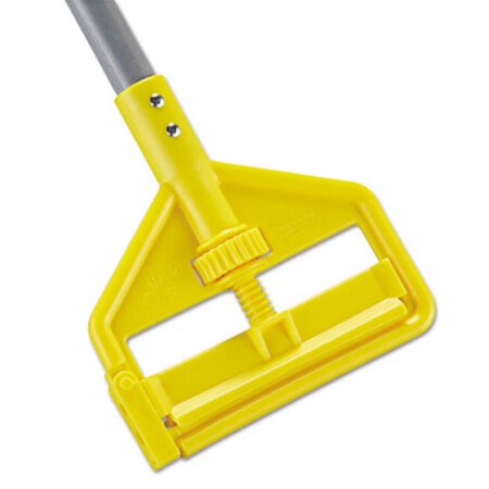 Rubbermaid® Commercial Invader Fiberglass Side-Gate Wet-Mop Handle, 1" dia x 54", Gray/Yellow - Each - RCP-H145-EA