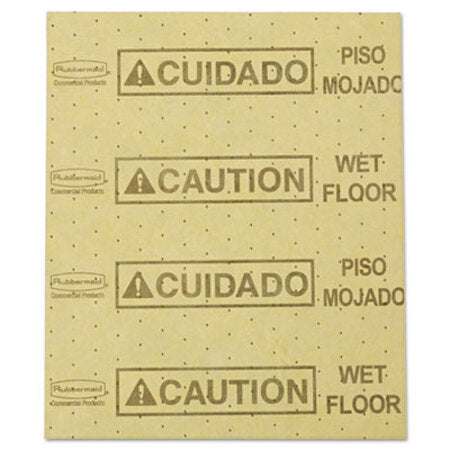 Rubbermaid® Commercial Over-the-Spill Pad, Caution Wet Floor, 16 oz, 16.5 x 20, 22 Sheets/Pad - PD/1 - RCP-4252YEL-PD