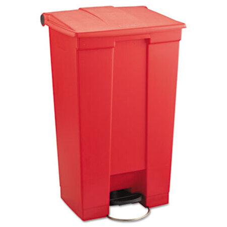 Rubbermaid® Commercial Indoor Utility Step-On Waste Container, 23 gal, Plastic, Red - Each - RCP-6146RED-EA