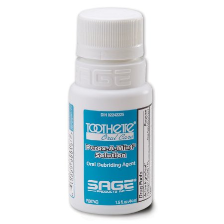 Sage Products Mouthwash Perox-A-Mint® 1.5 oz. Mint Flavor - Case of 100 - 6065-CS