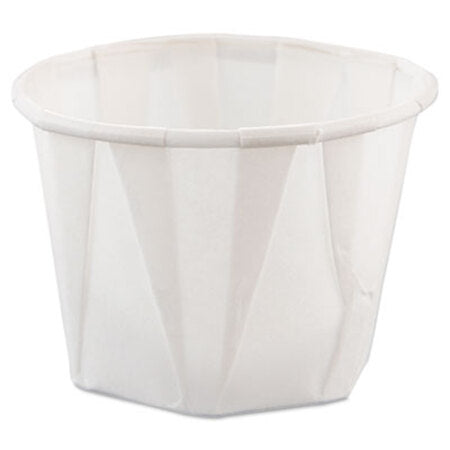 Solo® Paper Portion Cups, 1 oz, White, 250/Bag, 20 Bags/Carton - CT/1 - SCC-100-CT