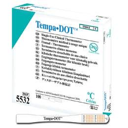 Medical Indicators Disposable Oral Thermometer Tempa·DOT™ 37-39°C Color Dots Display - Case of 2000 - 5532-CS