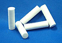 First Aid Cotton Dental Roll Fabco® 3/8 X 1-1/2 Inch 5 per Pouch Sterile Cylindrical - Case of 50 - 34901510-CS