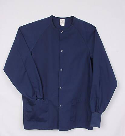 Fashion Seal Uniforms Warm-Up Jacket Navy Blue Large Hip Length Reusable - Each - 7696-L-EA