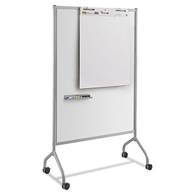 Safco® Impromptu Magnetic Whiteboard Collaboration Screen, 42w x 21.5d x 72h, Gray/White - Each - SAF-8511GR-EA