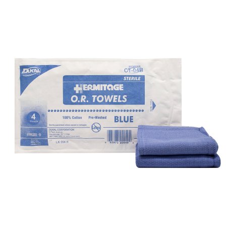 Dukal O.R. Towel Dukal™ 17 W X 26 L Inch Blue Sterile - Case of 20 - CT-04B-CS