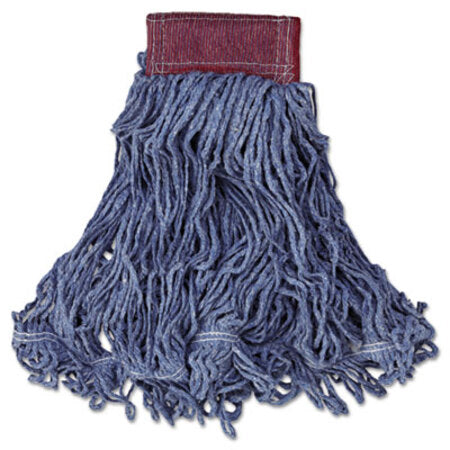 Rubbermaid® Commercial Super Stitch Blend Mop Head, Large, Cotton/Synthetic, Blue - Each - RCP-D253BLUEA-EA