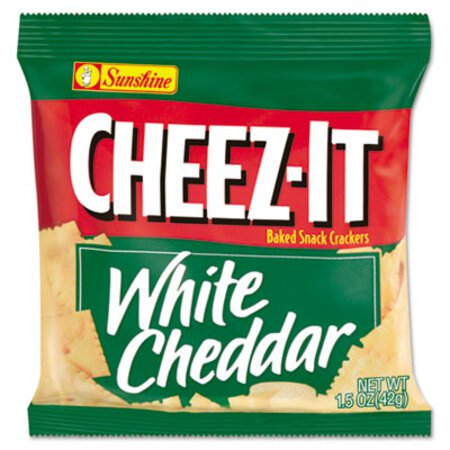 Sunshine® Cheez-It Crackers, 1.5 oz Single-Serving Snack Bags, White Cheddar, 8/Box - Box of 1 - KEB-12653-BX