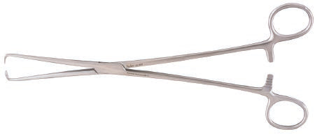 Integra Lifesciences Uterine Tenaculum Forceps Miltex® Schroeder-Braun 9-3/4 Inch Length OR Grade German Stainless Steel NonSterile Ratchet Lock Finger Ring Handle Straight Pointed Tip - Each - 30-965-EA