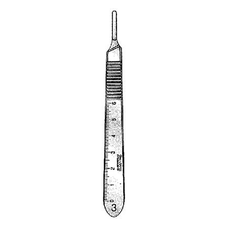 Integra Lifesciences Knife Handle Miltex® Extra Fine Stainless Steel Size 3 - Each - 4-7-EA