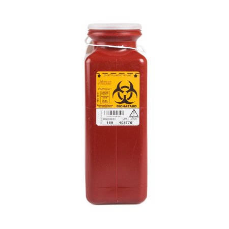 Medegen Medical Products LLC Sharps Container Sharps-Tainer® Red Base 10 H X 3-1/2 W X 3-1/2 D Inch Vertical Entry 0.425 Gallon - Each - 185-EA