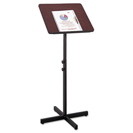 Safco® Adjustable Speaker Stand, 21 x 21 x 29.5 to 46, Mahogany/Black - Each - SAF-8921MH-EA
