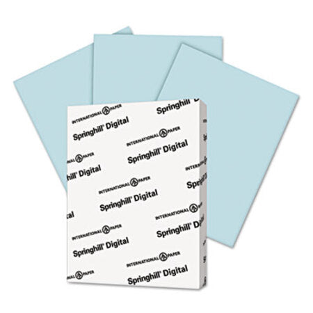 Springhill® Digital Index Color Card Stock, 90 lb Index Weight, 8.5 x 11, Blue, 250/Pack - Pack of 1 - SGH-025100-PK