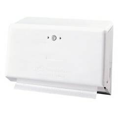 Georgia Pacific Paper Towel Dispenser Georgia-Pacific White Metal Manual 275 Count Wall Mount - Case of 10 - 54701-CS