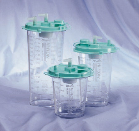 Bemis Healthcare Rigid Suction Canister Hi-Flow™ 2000 mL Pour Lid - Case of 48 - 494410-CS