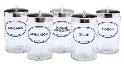 Graham-Field Sundry Jar Grafco® Glass Transparent Glass Jars, Polished Aluminum Cover 4.25 X 7 Inch - Each - 3454A T-EA