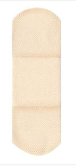 Dukal Adhesive Strip American® White Cross 1 X 3 Inch Fabric Rectangle Tan Sterile - Case of 1200 - 1790033-CS