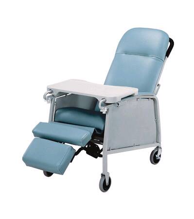 Graham-Field Multi-Position Recliner Lumex® Rosewood Vinyl Two 4 Inch Swivel Casters and Two 4 Inch Fixed Front Wheels - Each - 574G863-EA