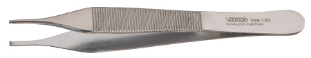Integra Lifesciences Tissue Forceps Vantage® Adson 4-3/4 Inch Length Floor Grade Stainless Steel NonSterile NonLocking Thumb Handle Straight 1 X 2 Teeth - Each - V96-120-EA