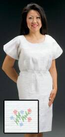 Graham Medical Products Patient Exam Gown Medium / Large Wildflower Print Disposable - Case of 50 - 70239N-CS