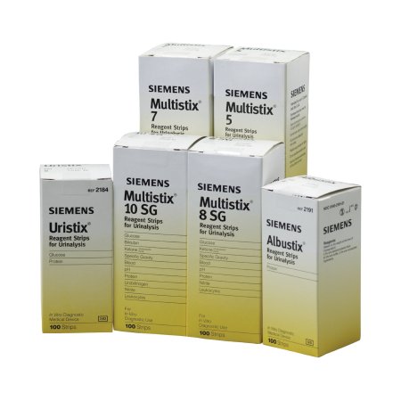 Siemens Reagent Test Strip Multistix® Blood, Glucose, Leukocytes, Protein For Urinalysis 100 per Bottle - Each - 10326145-EA