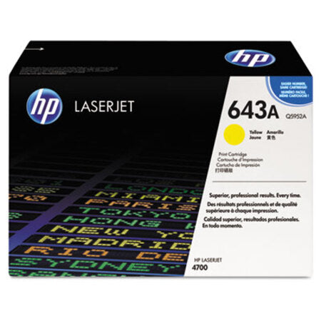 HP HP 643A, (Q5952A) Yellow Original LaserJet Toner Cartridge - Each - HEW-Q5952A-EA