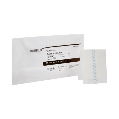 Cardinal Incontinence Liner Wings™ 7 X 17 Inch Moderate Absorbency Polymer Core One Size Fits Most - Case of 8 - 635A-CS
