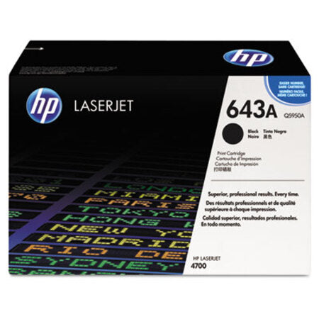 HP HP 643A, (Q5950A) Black Original LaserJet Toner Cartridge - Each - HEW-Q5950A-EA