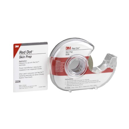 3M Electrode Skin Prep Abrader Tape Red Dot™ Tape Dispenser NonSterile - Roll of 1 - 2236-RL