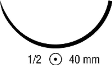 Covidien Absorbable Suture with Needle Maxon™ Polyglyconate GS -24 1/2 Circle Taper Point Needle Size 2 - 0 Monofilament - Box of 3 - 8886628751-BX