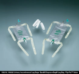 Bard Urinary Leg Bag Bard® Dispoz-a-Bag® Anti-Reflux Valve Sterile 19 oz. Vinyl - Each - 150419-EA